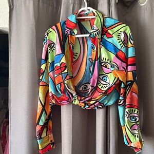 Live 4 Truth Colorful Abstract Blouse